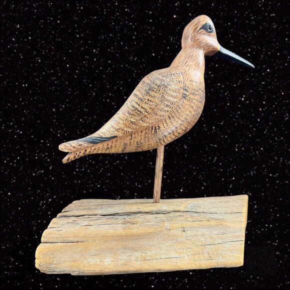 Vintage Carved Large Bird On A Driftwood Stand Signed Geo Porter Wis C420 Figure - Picture 11 of 14
